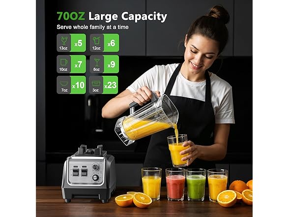 H-duka 1800W Blender for Smoothies