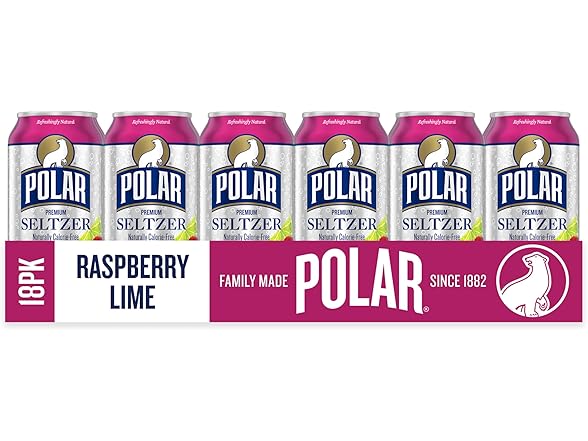 18PK Polar Seltzer Water Raspberry Lime, 12 fl oz
