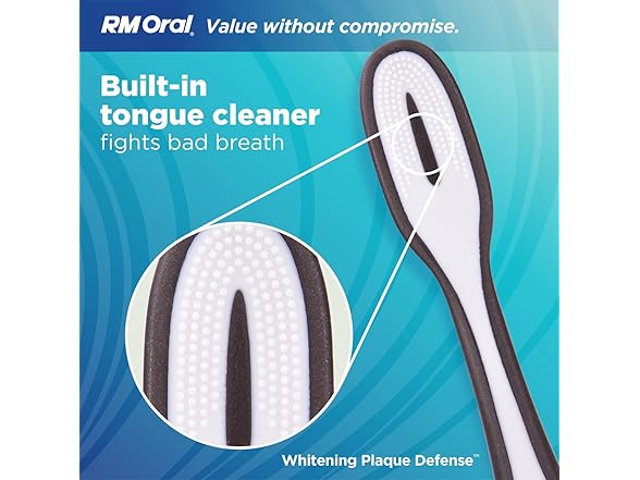 2PK RM Oral Whitening Plaque Defense Soft Toothbrush