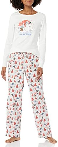 Amazon Essentials Disney | Marvel | Star Wars Women's Flannel Pajama Sleep Sets, Star Wars Mando Winter - Womens, X-Small