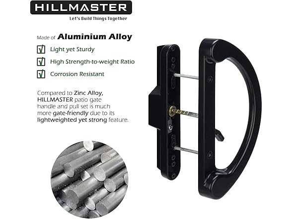 Patio Sliding Door Lock with Key