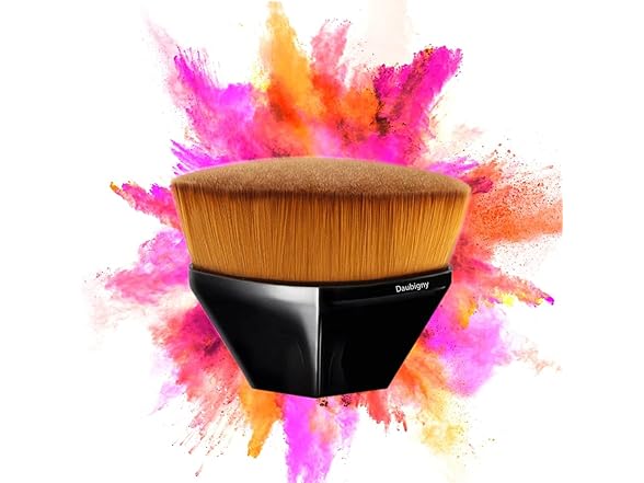 Flat Top Kabuki Makeup Brush w/Case