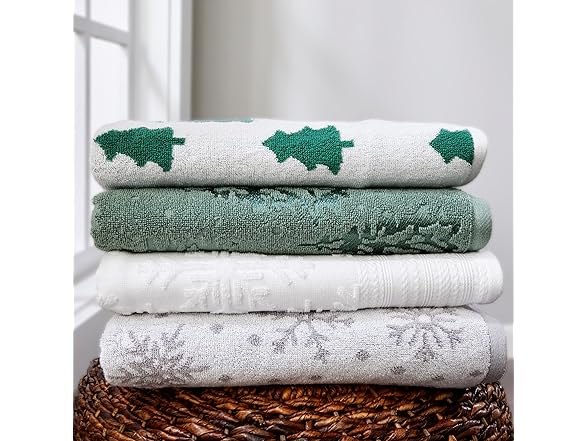 SKL Home Winter Snowflake Bath Towel