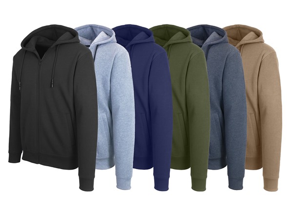 Mens Classic Fleece-Lined Zip Hoodie (M-3XL)