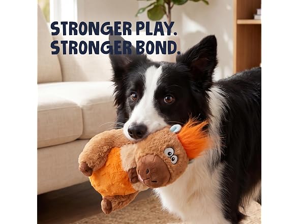 goDog Silent Squeak Capybara Ultrasonic Squeaky Dog Toy - Gallery 2