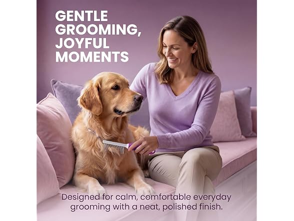 Poodle Pet Detangling Pet Comb with Long & S