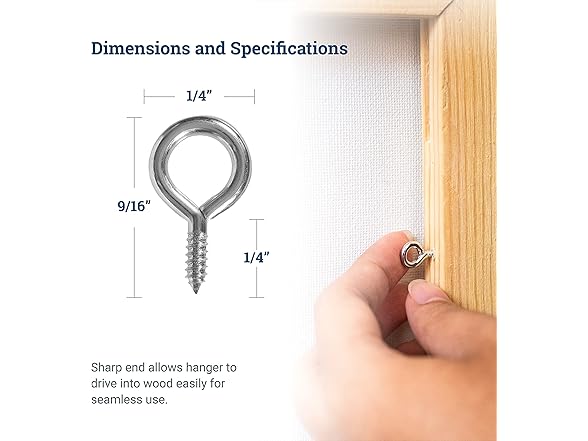 Small Screw Eye 1000Pk 9/16" Hooks