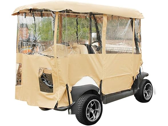 Golf Cart Enclosure, with 4-Sided Fairway