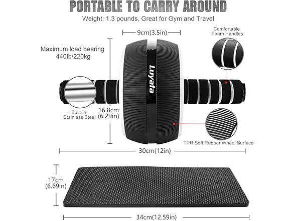 10 in 1 Ab Roller Wheel Exercise Kit