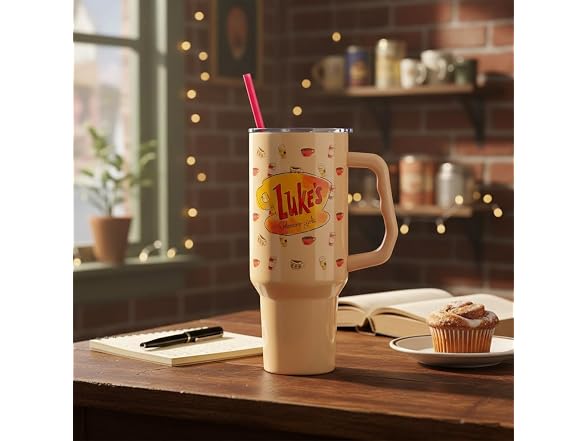 Silver Buffalo Girls Gilmore Luke's Diner Tumbler