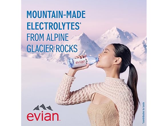 Evian Natural Spring Water, 1.5 L bottle (Pack of 12)