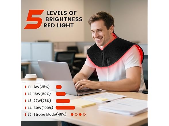 Red Light Therapy Neck/Shoulder 194LED 30W