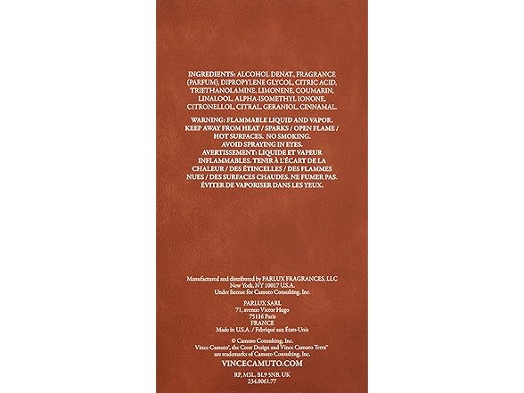 Vince Camuto Terra Eau de Toilette Spray for Men, 3.4 Fl Oz