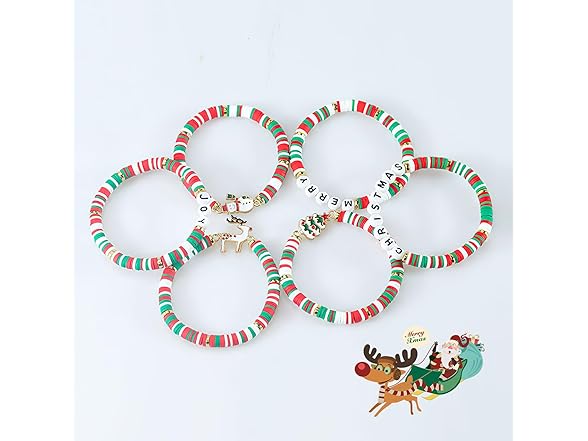 PNNY AMDA 6 Pack Christmas Bracelets