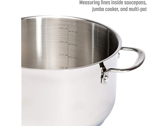Goodful 12-Piece Classic Stainless Steel Cookware Set 