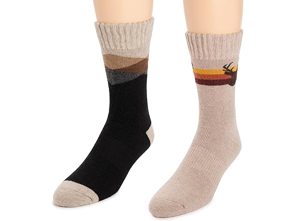 MUK LUKS Men's Wool Socks (2 Pair Pack)