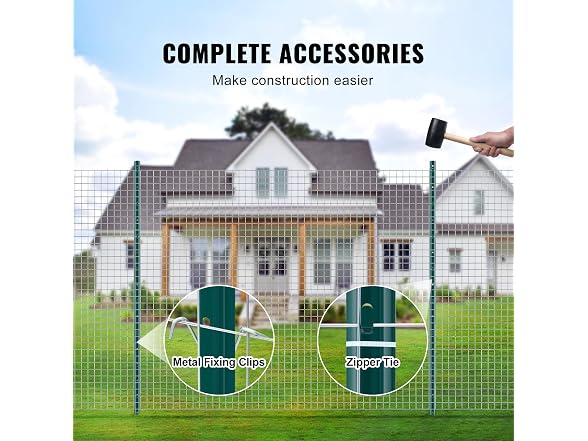 5 Feet Fence Post, 10 Pack U-Channel Heavy Duty