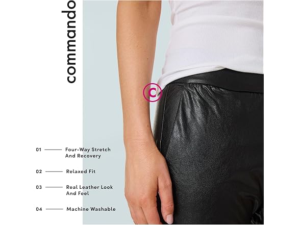 Commando Women (L) Faux Leather Jogger