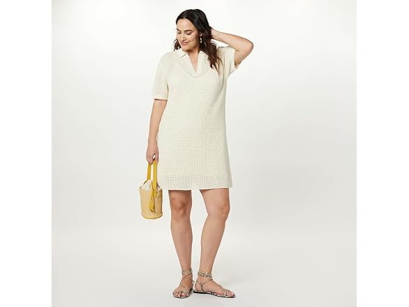 The Drop Women (2X) Melia Dress Whisper White