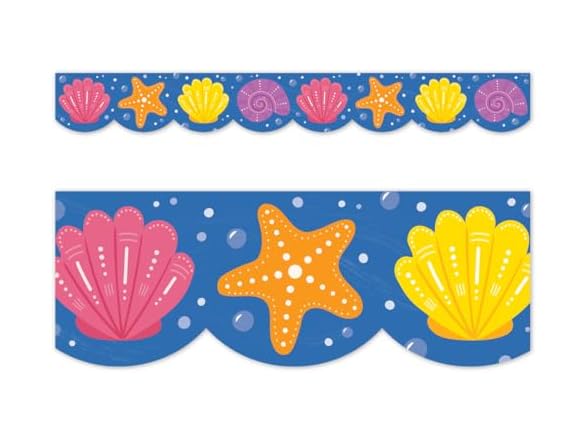 CTP Sea Friends Seashells EZ Border Bulletin Board Borders