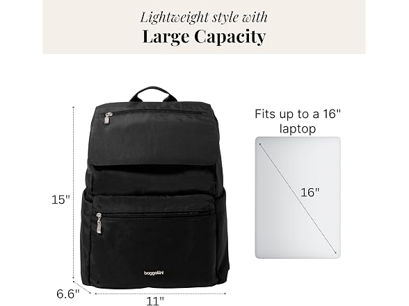 Baggallini Flap Laptop Backpack