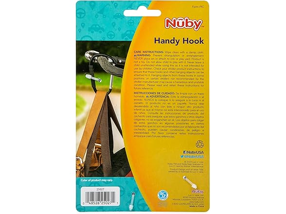 Nuby Large Handy Hook Carabiner Stroller Clip