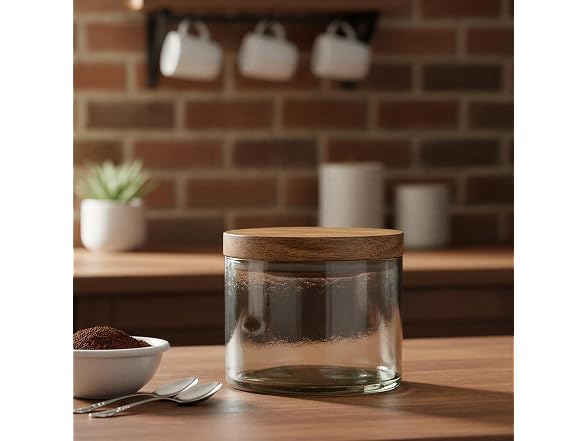 Creative Co-Op 1 Cup Hand-Blown Glass Jar 