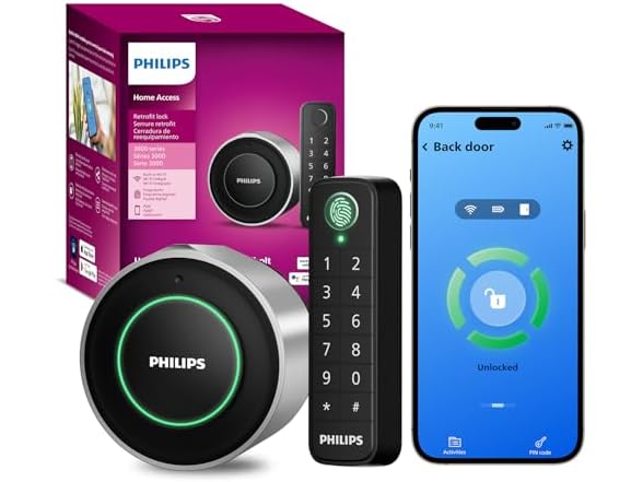 PHILIPS DDL230X-1HWP-SilverRetrofit Smart Lock with Keypa (Open Box)