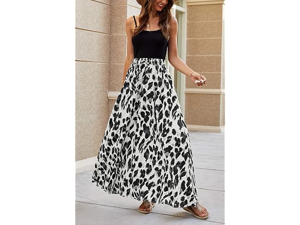 Bluetime Women (XL) Chiffon Long Maxi Chic Skirts