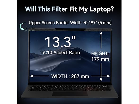 13.3" Laptop Privacy Screen Filter