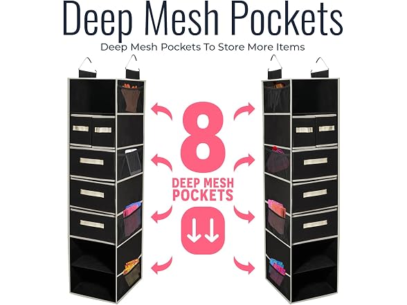 Hanging Closet Organizer w/ Drawers
