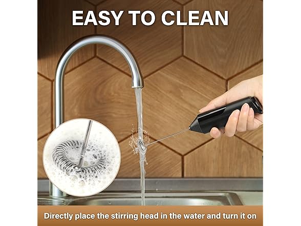 YSSOA Electric Milk Frother Black