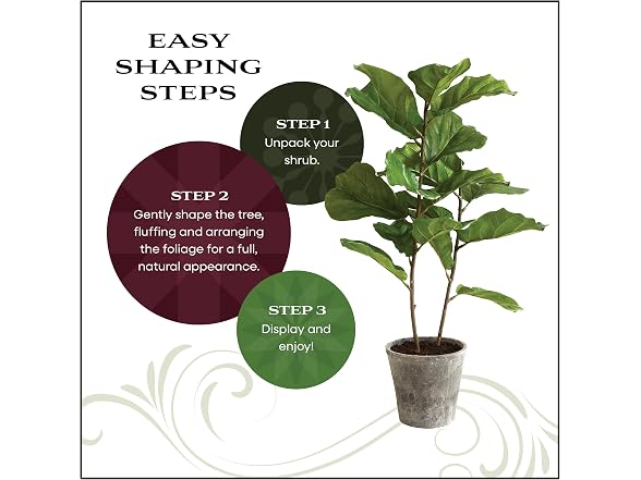 National Tree Company 43 Inch Artificial Fiddle Leaf Fig Tree in Clay Pot