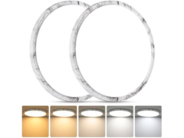 Brightever 12" Marble Flush Mount Ceiling Light