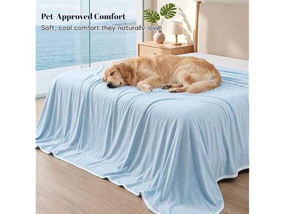 PHF Sky Blue Cooling Blanket Twin Size 60"x80"