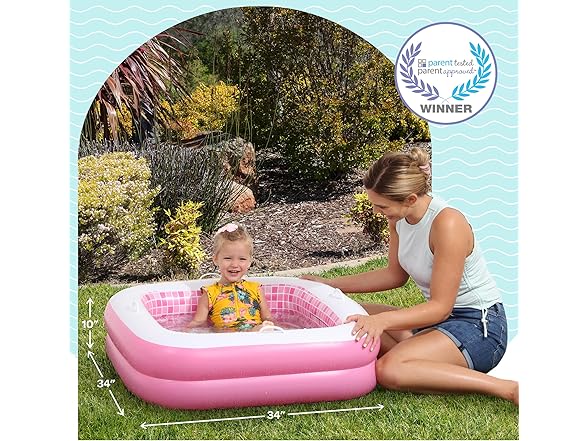 Grip A Pool 34" Pink Baby Pool
