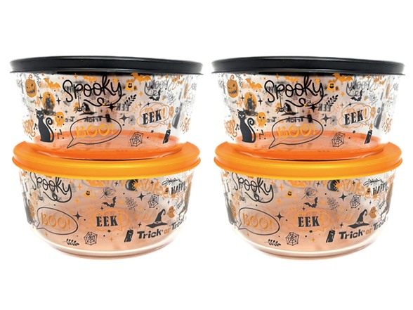 Halloween Glass Food Storage Set 8-Piece