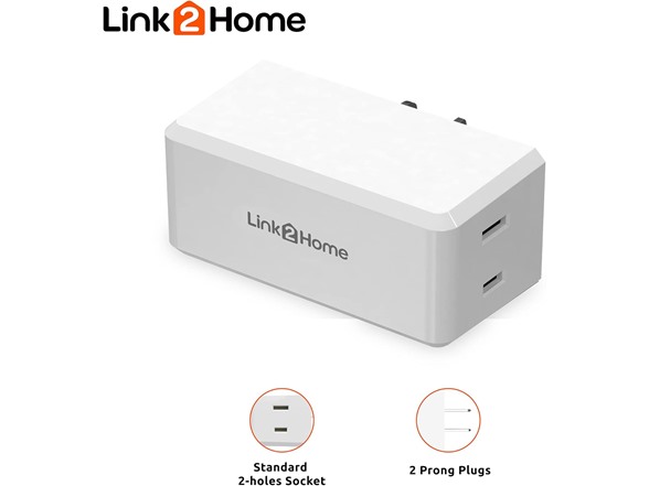 Link2Home Wireless Remote Control Outlet (2 Pack)