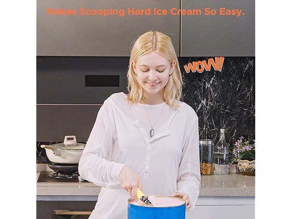 Yellow Heated Ice Cream Scoop