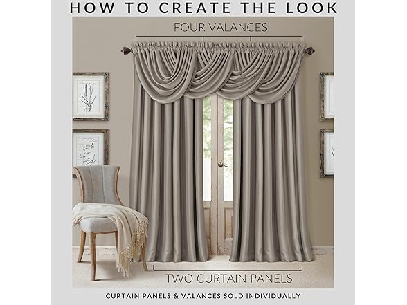 Elrene Room Darkening Panel 52x84 Silver