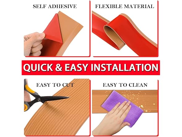 FONUNO FONUNO Vinyl Wall Base Baseboard Moldin
