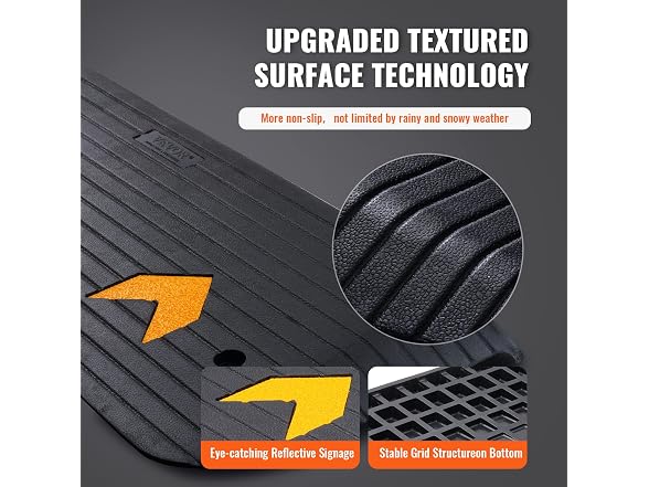 VEVOR 1.5" Rise Rubber Threshold Ramp