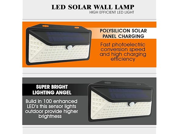 WBM Smart Solar Outdoor Lights(2pack)