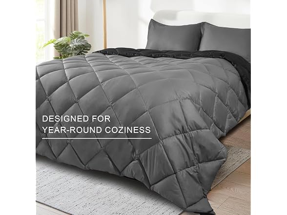 Twin Lightweight Soft Bedding Set Grey