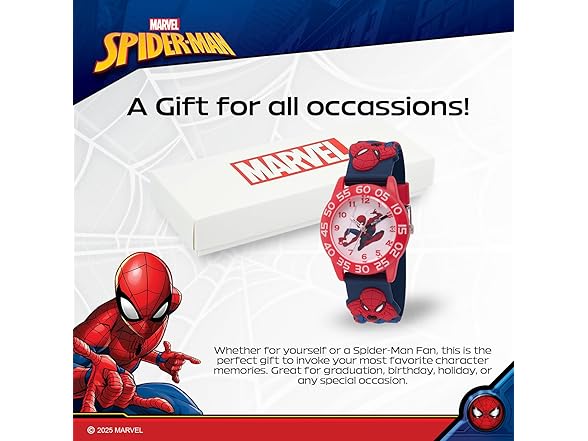 Marvel Spider-Man Kids' Plastic Strap Watch