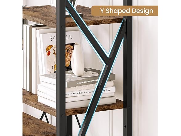 GAOMON Triple Wide 5-Tier Bookshelf