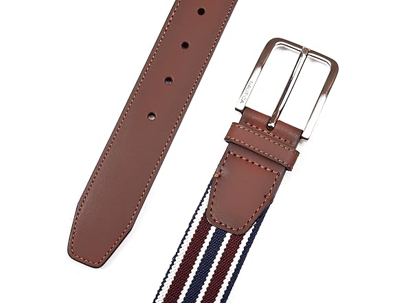 Nautica Mens Belt Navy Red (S)