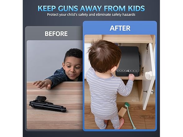 TLITLIING Portable Biometric Gun Safe