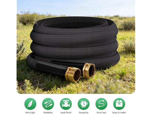 HDking 50FT Non-Expanding Garden Hose
