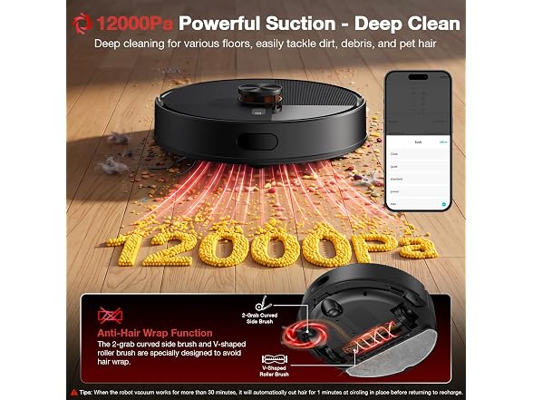 LVKANGDA Robot Vacuum and Mop Combo